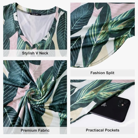 NWT Women’s Floral Print Casual Loose Sundress Size M - Picture 5 of 8